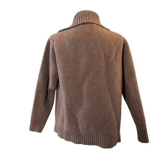 Vintage Brown Merino Wool Cardigan Womens Sz Medium Heritage Cabincore Academia - Picture 3 of 16
